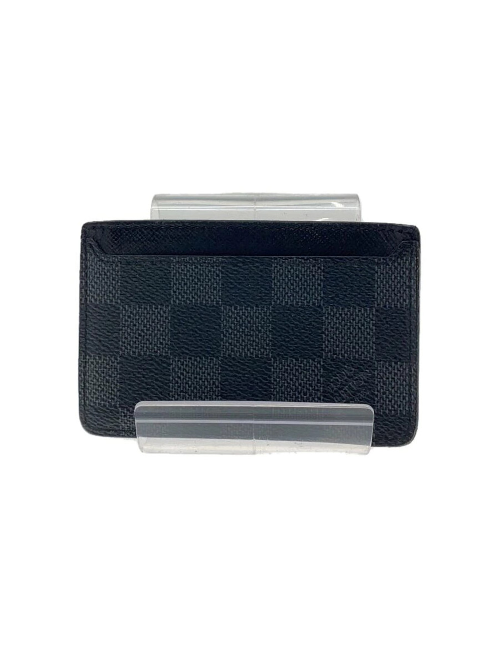 LOUIS VUITTON Neo Portecarte Damier Graphite Black Leather Black Patterned